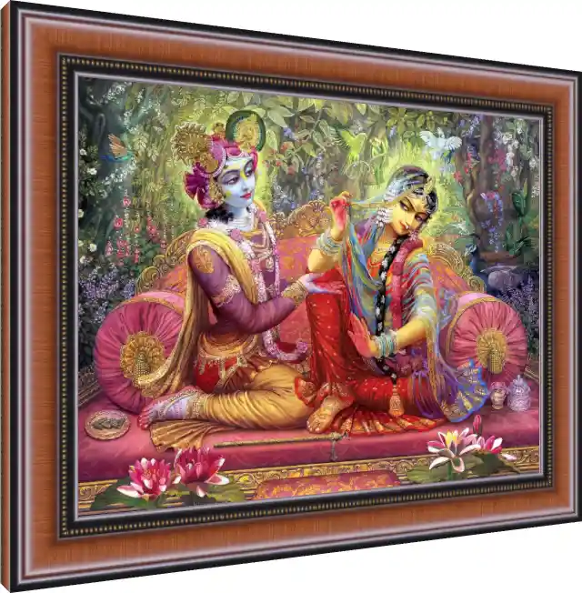 High Definition Radha Krishna Love Print — photo frame preview | PrintPosters.in